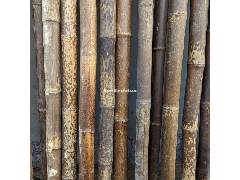 Бамбукова палка, Ø  5-6см, L 2м, чорна, СОРТ 2 – фото 7