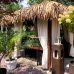 Беседка деревянная с крышей из кокосового листа.  – фото 10