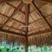 Беседка деревянная с крышей из кокосового листа.  – фото 12
