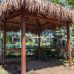 Беседка деревянная, с крышей из кокосового листа, 2,5*2,5м – фото 15