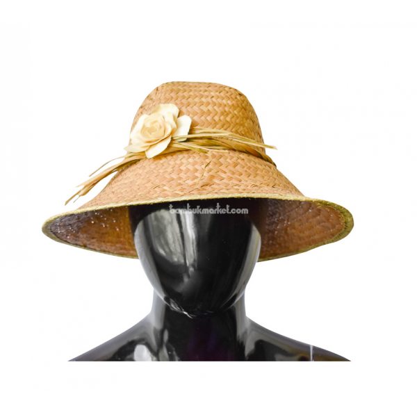 Соломенная шляпа с цветком  – фото 6